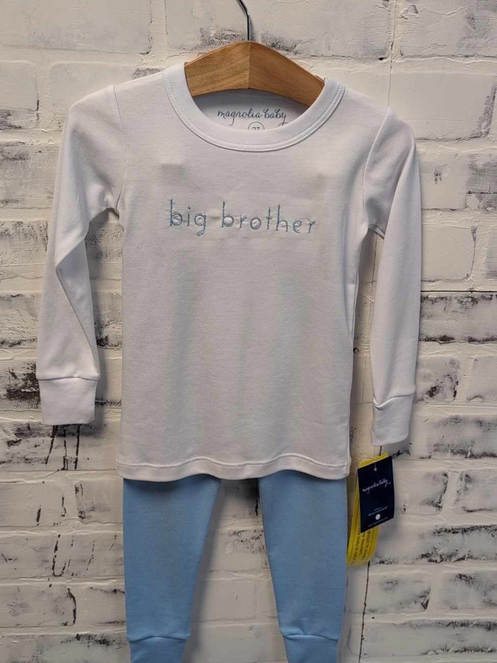 Magnolia Baby 'Big Brother' Long-Sleeve Shirt and Bottoms